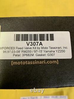 V FORCE 3 Reed Valve (V307A) 96-97,2003-08 RM250, 1997-2021 YZ250 Moto Tassinari